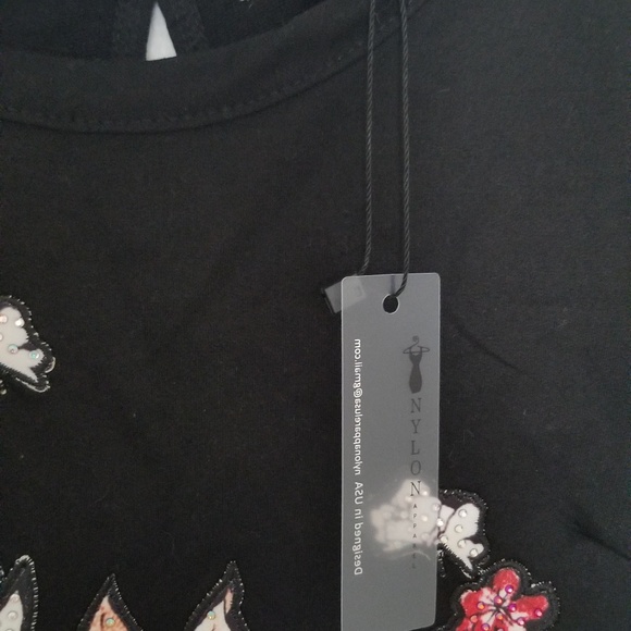 Nylon Apparel Open Back Short Sleeve Tee - Picture 3 of 5